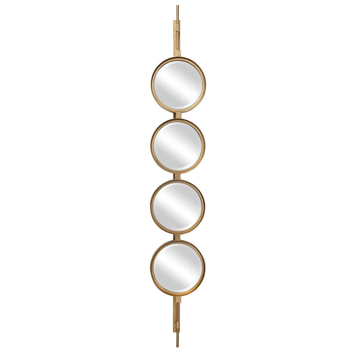 Milani 60" Gold Leaf Beveled Mirror