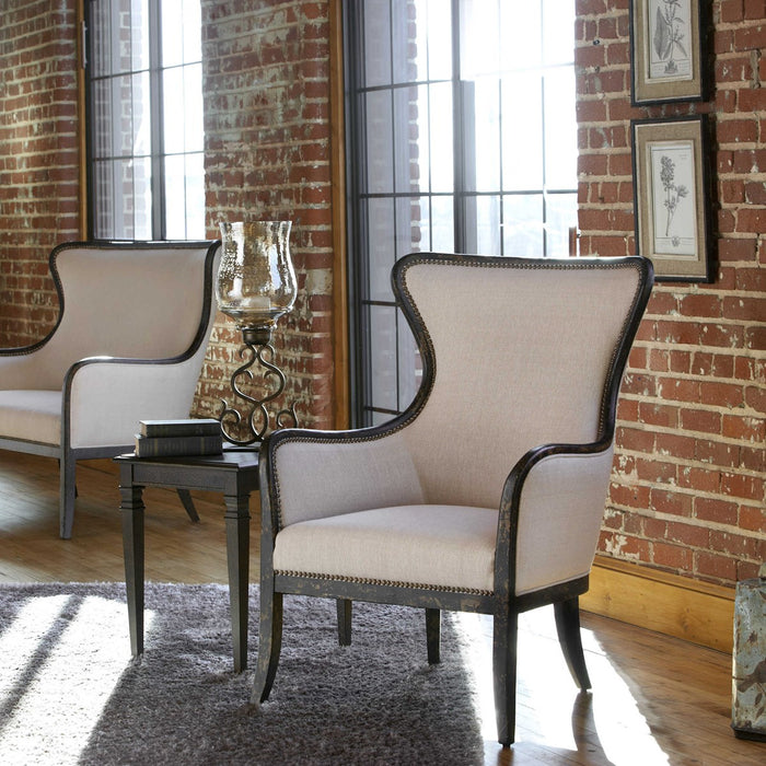 Maeve Sand Wing Chair