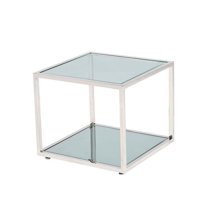 Paradisium Stainless Steel Square End Table