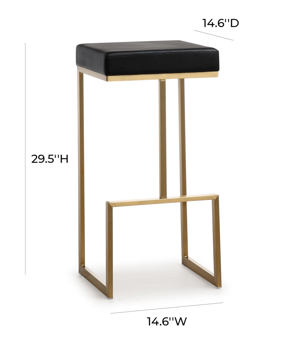Nava Black Gold Steel Barstools (Set of 2) - Luxury Living Collection