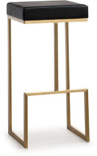Nava Black Gold Steel Barstools (Set of 2) - Luxury Living Collection