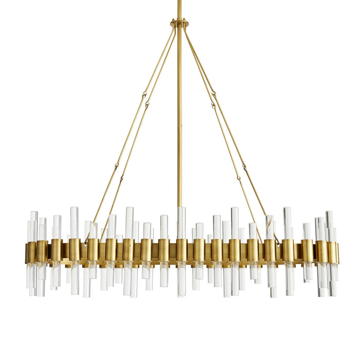 Aurora Antique Brass Oval Chandelier
