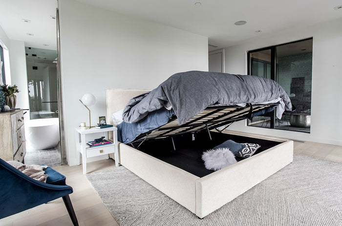 Lilith Cream Storage Bed