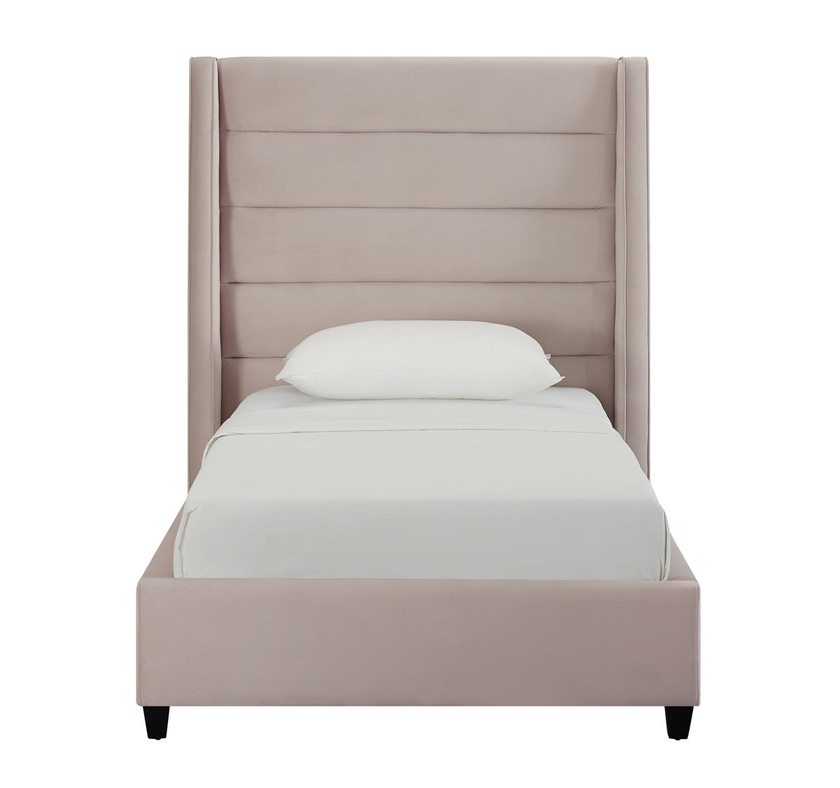 Pantea Blush Velvet Bed - Luxury Living Collection