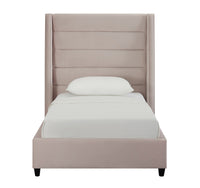 Pantea Blush Velvet Bed - Luxury Living Collection