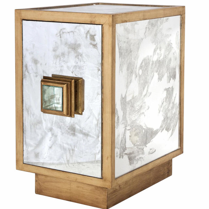 Isadora 17" Gold Leaf Nightstand/End Table