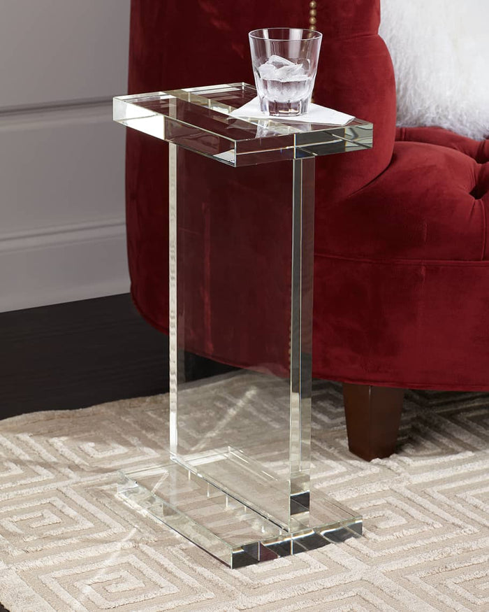 Caspian Rectangular Crystal Martini Table - Luxury Living Collection