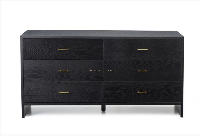 Keir Modern Dark Grey Ash Dresser