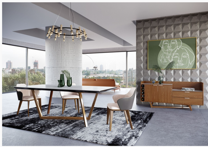 Elowen Modern Beige & Grey Dining Chair