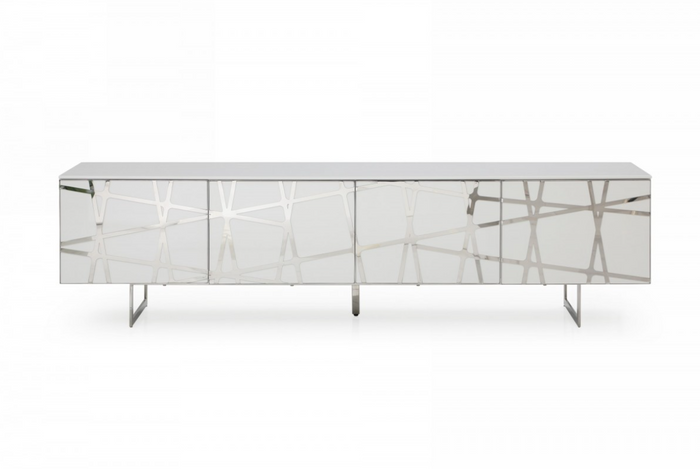 Cipriana White Gloss Modern TV Stand