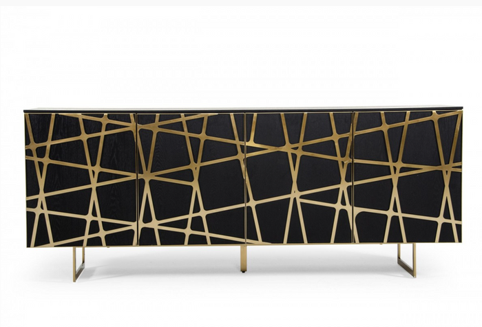 Cipriana Black Oak & Champagne Modern Buffet