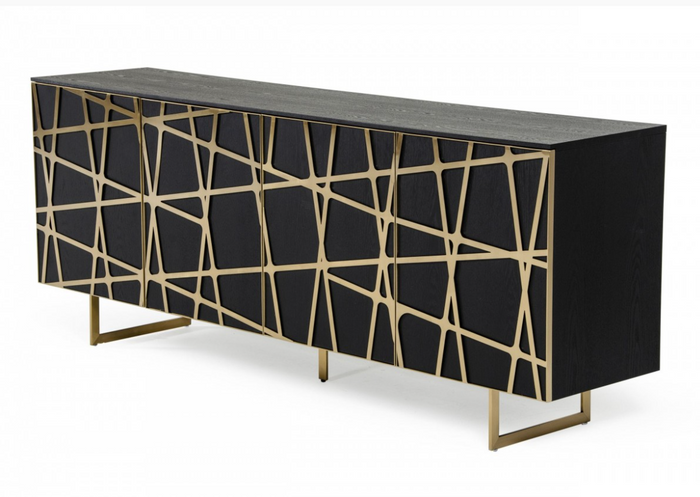 Cipriana Black Oak & Champagne Modern Buffet
