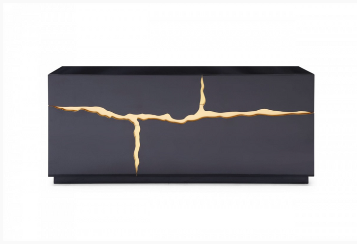 Fable Modern Black & Gold Buffet