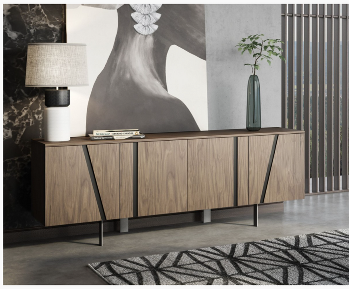Sonnet Modern Walnut Veneer Buffet
