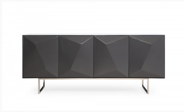 Veronique Modern Dark Grey Gloss Buffet