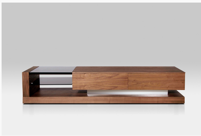 Fantasia Modern Walnut Veneer TV Stand