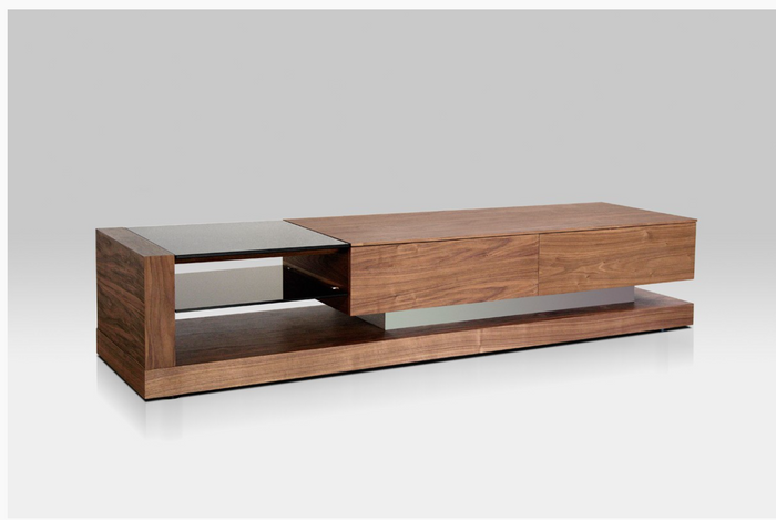 Fantasia Modern Walnut Veneer TV Stand