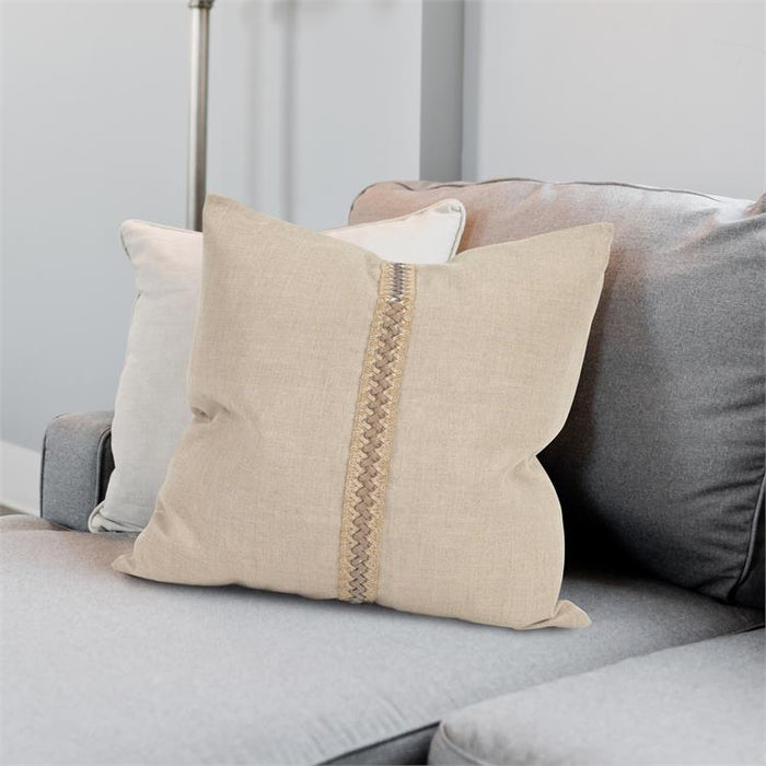 Tenley Pillow With Deco Trim - Down Insert