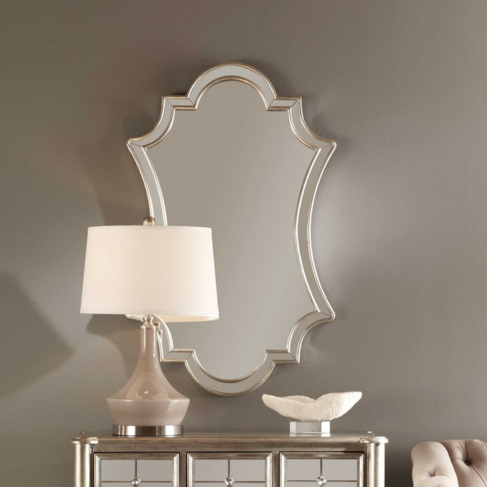 Talia 43" Antiqued Silver Leaf Mirror