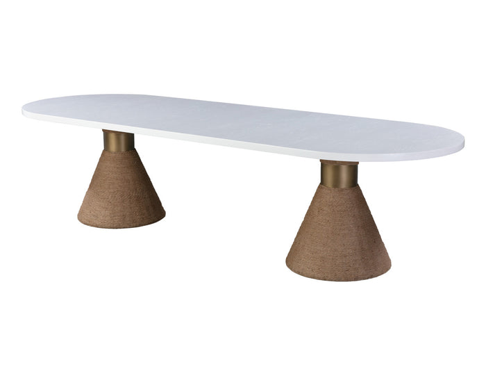 Tiam Natural Rope Oval Dining Table - Luxury Living Collection