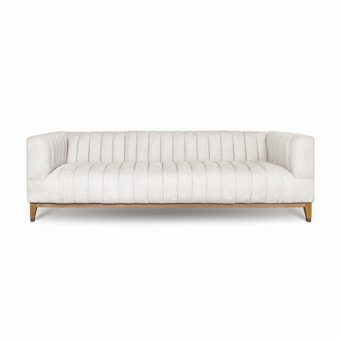 Troye 91" Cream Performance Fabric Sofa