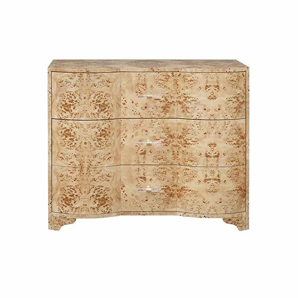 Vera 42" Matte Burl Chest/Dresser/Nightstand