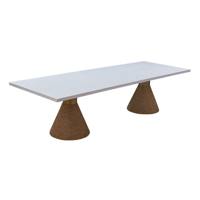 Tiam Natural Rope Rectangular Dining Table - Luxury Living Collection