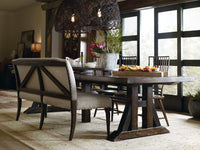Whitney Trestle Dining Table With Two 21" Leaves