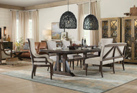 Whitney Trestle Dining Table With Two 21" Leaves