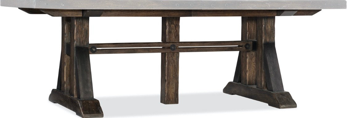 Whitney Trestle Dining Table With Two 21" Leaves