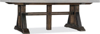 Whitney Trestle Dining Table With Two 21" Leaves