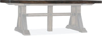 Whitney Trestle Dining Table With Two 21" Leaves