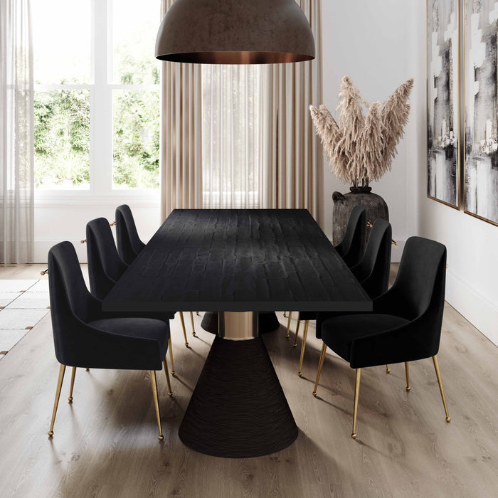Tiam Black Rope Rectangular Dining Table - Luxury Living Collection