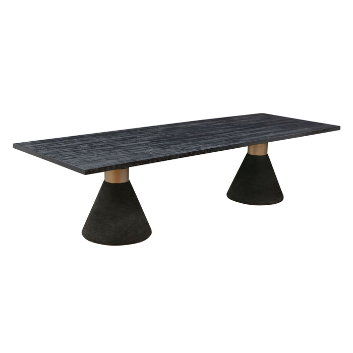 Tiam Black Rope Rectangular Dining Table - Luxury Living Collection