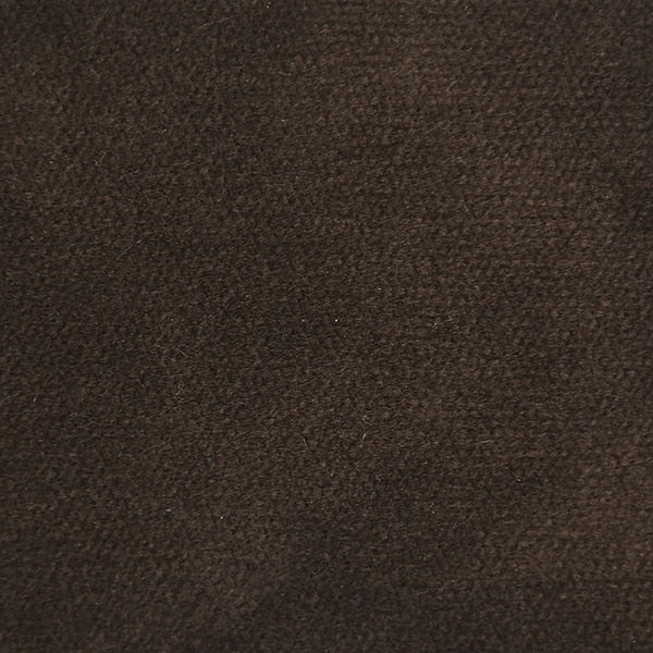 Emani Luxe Brown Velvet & Silver Ottoman