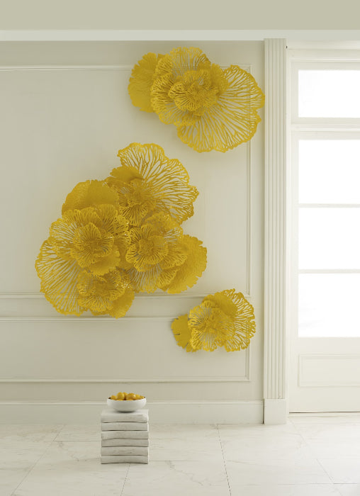 Yellow Wall Flower Art