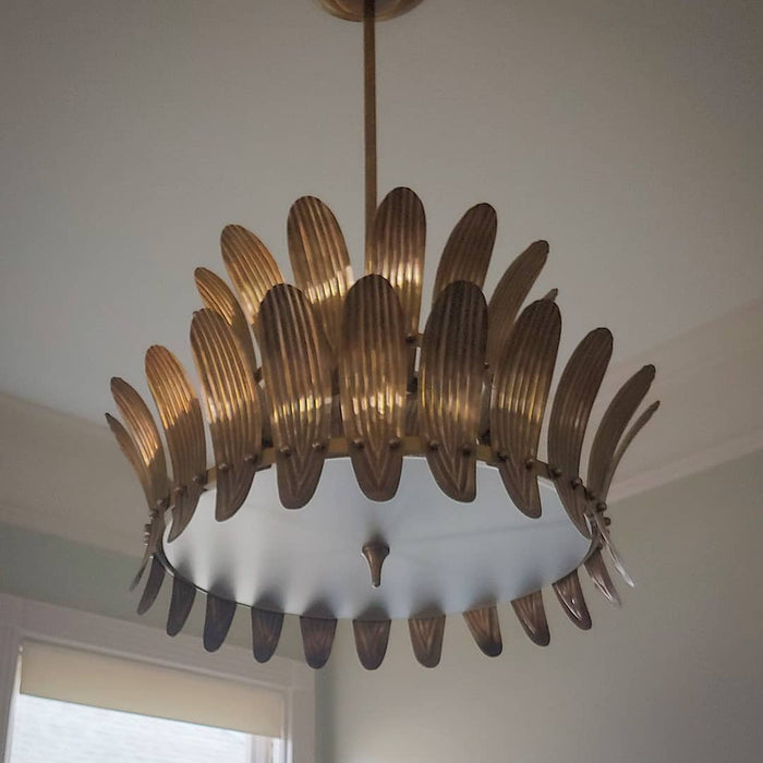 Chicago Vintage Brass Two Tier Chandelier