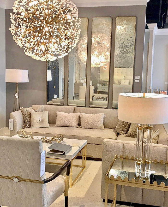 Anya Aztec Gold Mirror Panel - Luxury Living Collection