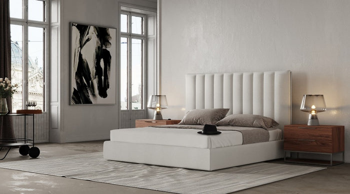 Sahara White Fabric Bed