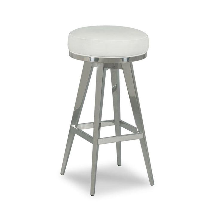 Alani White & Silver Bar Stool