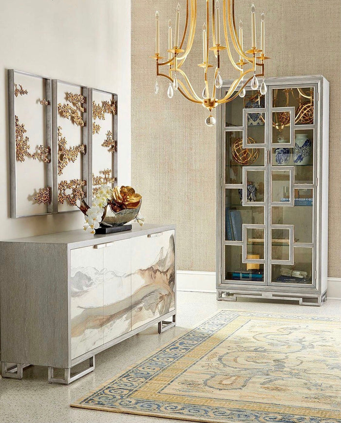 Minnie Gold-Leaf and Crystal Chandelier - Luxury Living Collection