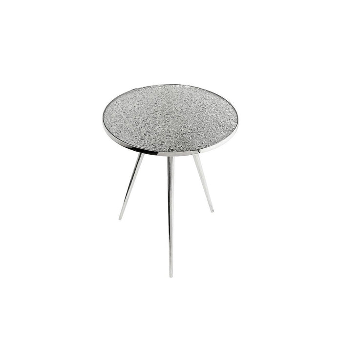 Pierce Polished Steel End Table