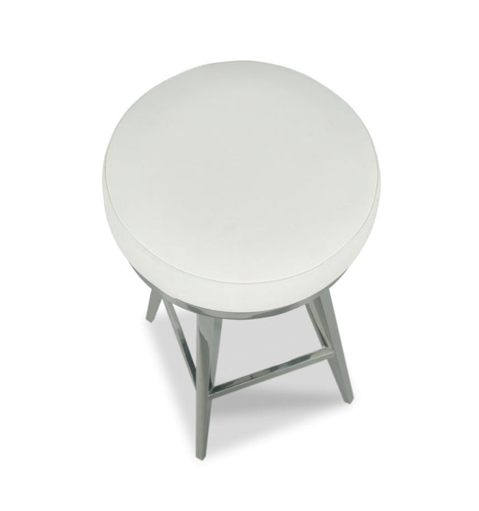 Alani White & Silver Bar Stool