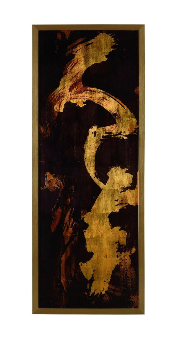 Reverse Gold Leaf Wall Panel Painting III - Luxury Living Collection