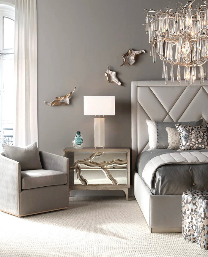 Mayan Two-Drawer Nightstand - Luxury Living Collection