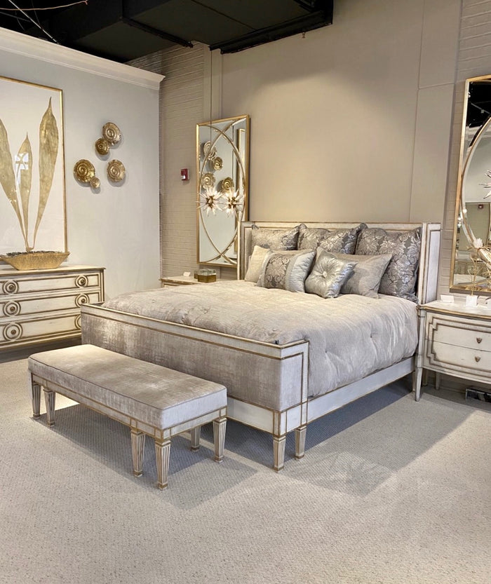 Genevieve Hand Carved 60" Custom Bench - Luxury Living Collection