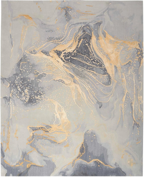 Vivid Grey/Gold Area Rug - Elegance Collection
