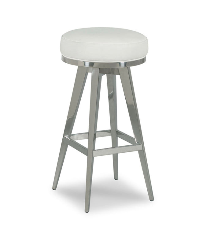 Alani White & Silver Counter Stool