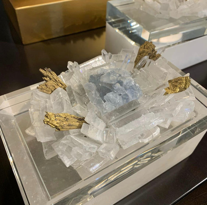 Nadaline Festooned in Stones Box with Celestite - Luxury Living Collection