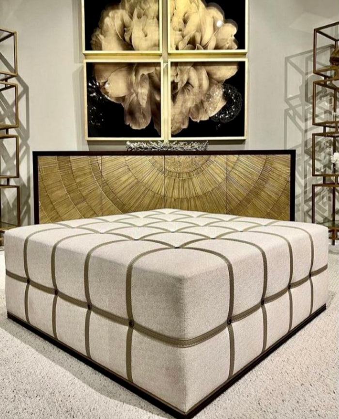Camora Steamer Trunk Cocktail Ottoman - Luxury Living Collection